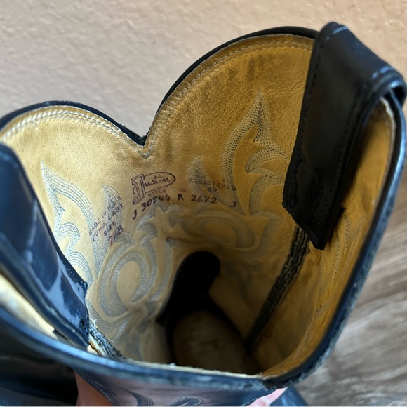 Justin Smooth Ostrich Womens Cowboy Boots - Picture 12 of 16